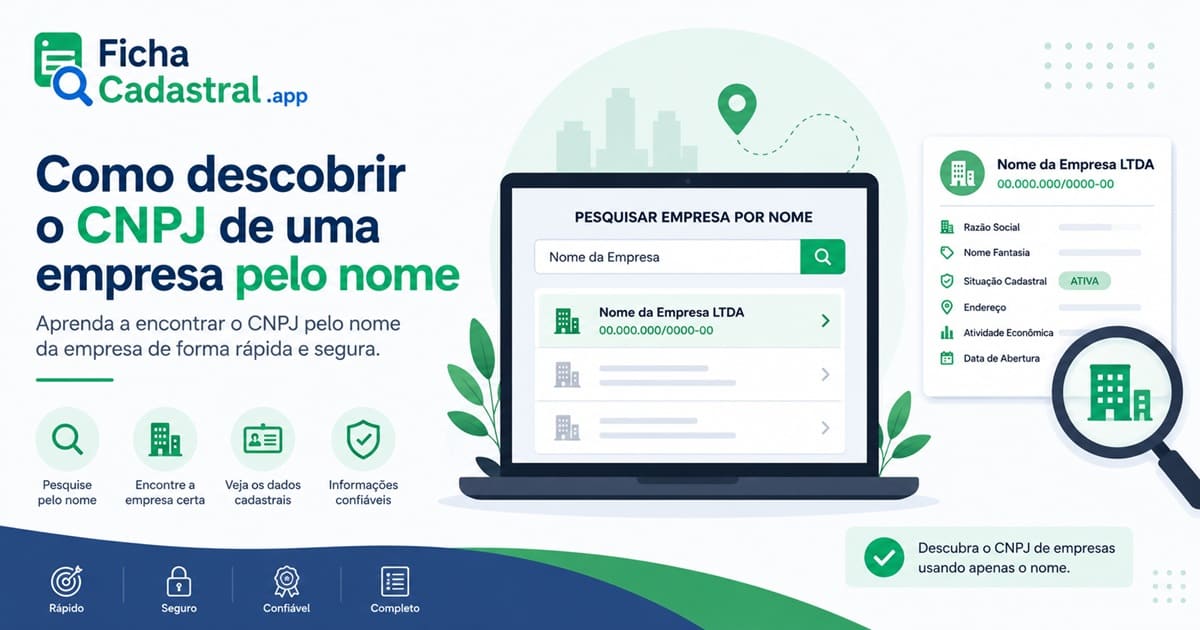 Como descobrir o CNPJ de uma empresa pelo nome