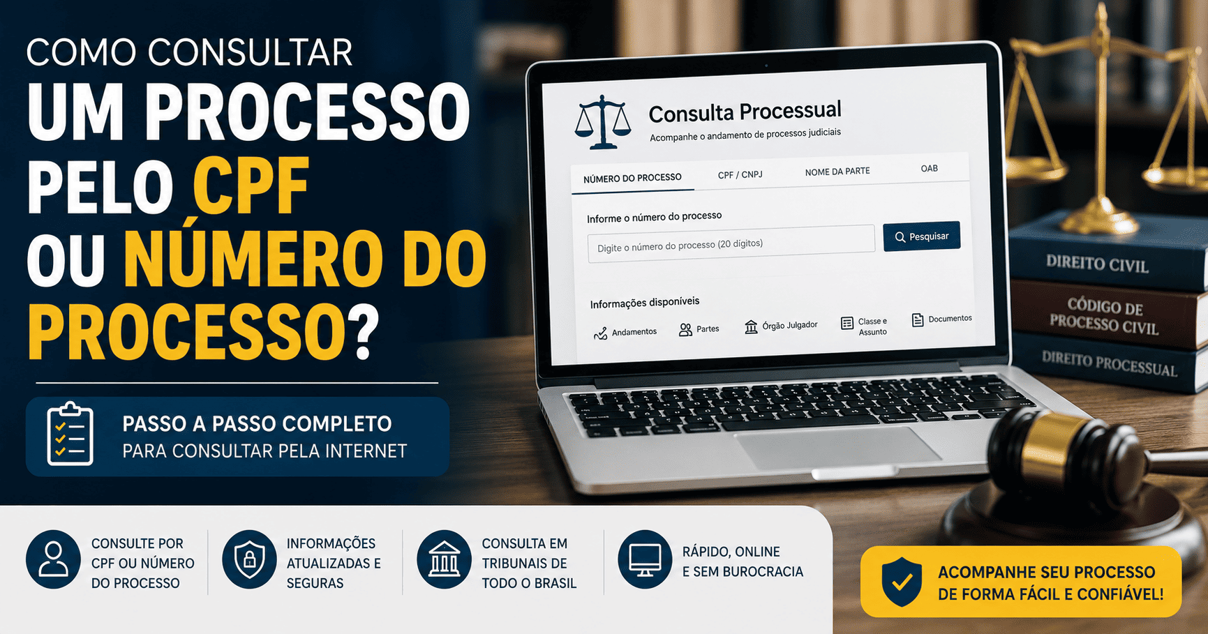Como consultar um processo pelo CPF ou número do processo? Veja o passo a passo