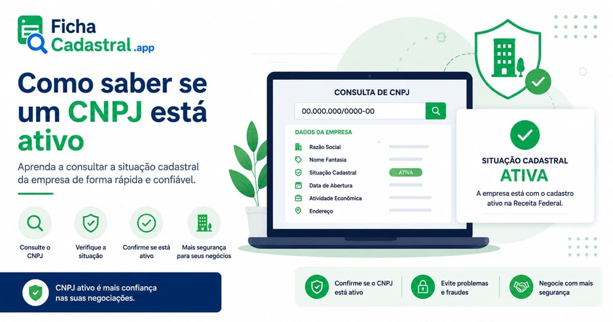 Como saber se um CNPJ está ativo