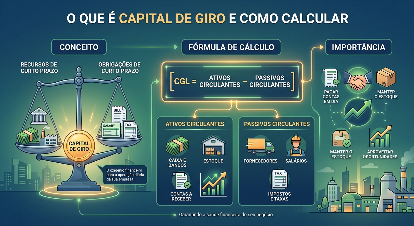 O que é capital de giro e como calcular: guia completo para empresas