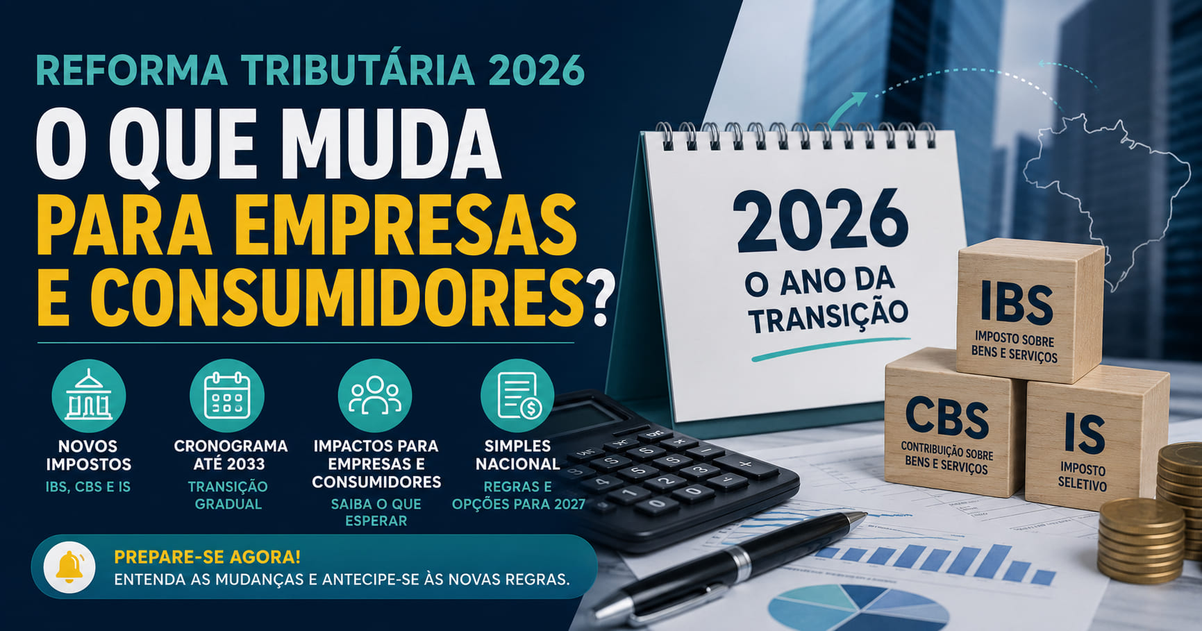 Reforma Tributária 2026: veja o que muda para empresas e consumidores e prepare-se para 2027
